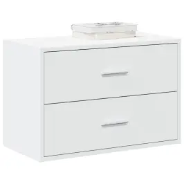 Spintelė Su 2 Stalčiais, Balta, 60X31X40cm Mediena