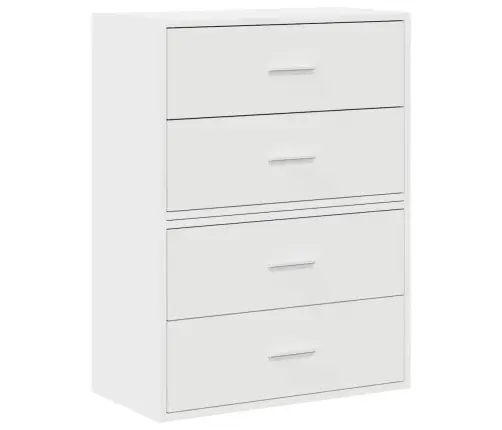 Spintelės Su 2 Stalčiais, 2 Vnt., Baltos, 60X31X40 cm Mediena