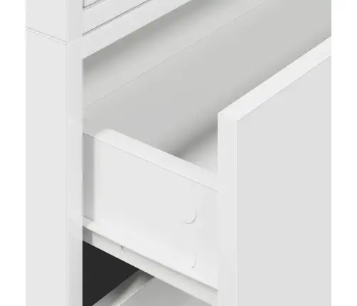 Spintelės Su 2 Stalčiais, 2 Vnt., Baltos, 60X31X40 cm Mediena