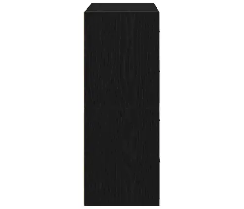 Skapji 2 Atvilktnēm 2Gab Melns 60X31X40 Cm Inženierijas Koks Vidaxl