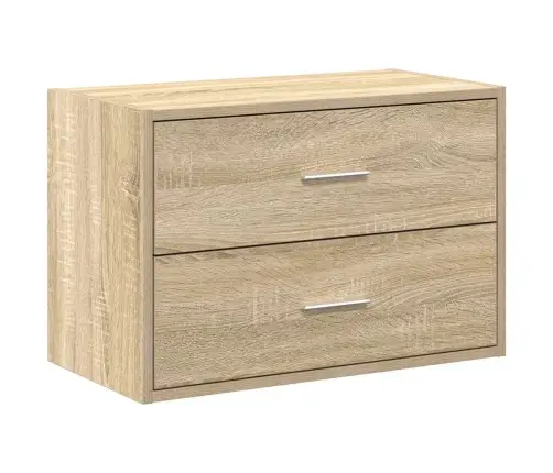 Skapis Ar 2 Atvilktnēm, Ozola, 60X31X40 Cm, Inženierijas Koks Vidaxl