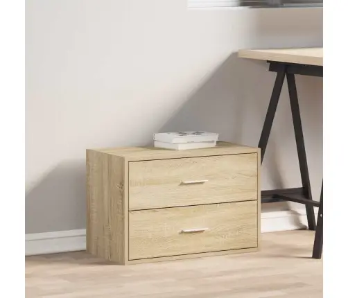 Skapis Ar 2 Atvilktnēm, Ozola, 60X31X40 Cm, Inženierijas Koks Vidaxl