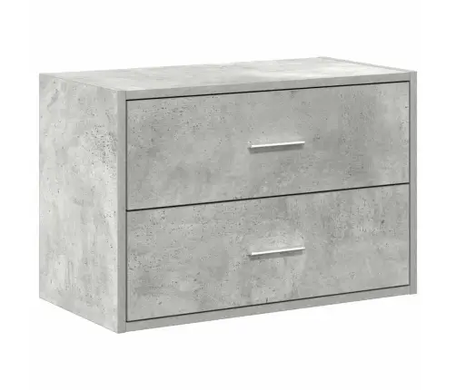 Skapis Ar 2 Atvilktnēm, Pelēks, 60X31X40 Cm, Inženierijas Koks Vidaxl