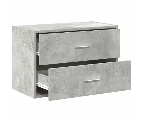 Skapis Ar 2 Atvilktnēm, Pelēks, 60X31X40 Cm, Inženierijas Koks Vidaxl