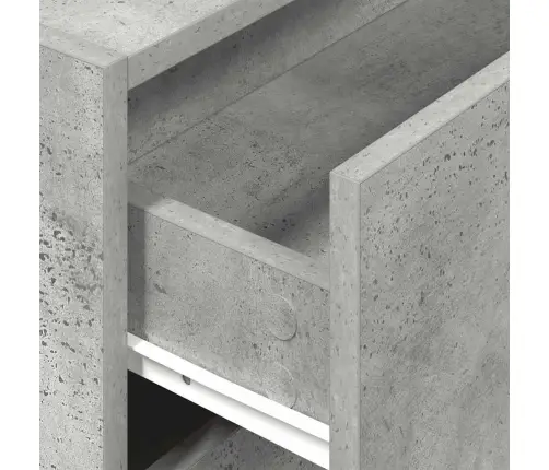 Skapis Ar 2 Atvilktnēm, Pelēks, 60X31X40 Cm, Inženierijas Koks Vidaxl