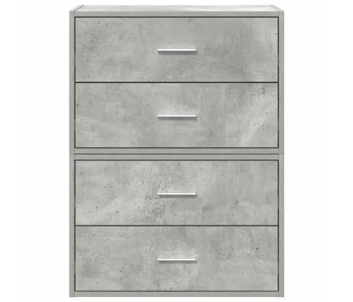 Skapji 2 Atvilktnēm 2Gab Pelēks 60X31X40 Cm Inženierijas Koks Vidaxl