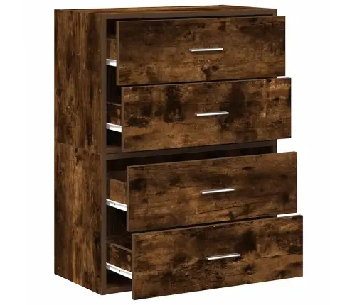 Skapji 2 Atvilktnēm 2Gab Ozola 60X31X40 Cm Inženierijas Koks Vidaxl
