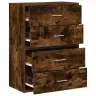 Skapji 2 Atvilktnēm 2Gab Ozola 60X31X40 Cm Inženierijas Koks Vidaxl
