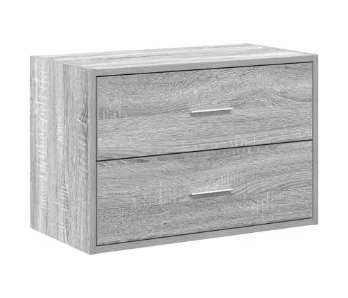 Skapis Ar 2 Atvilktnēm, Pelēks, 60X31X40 Cm, Inženierijas Koks Vidaxl