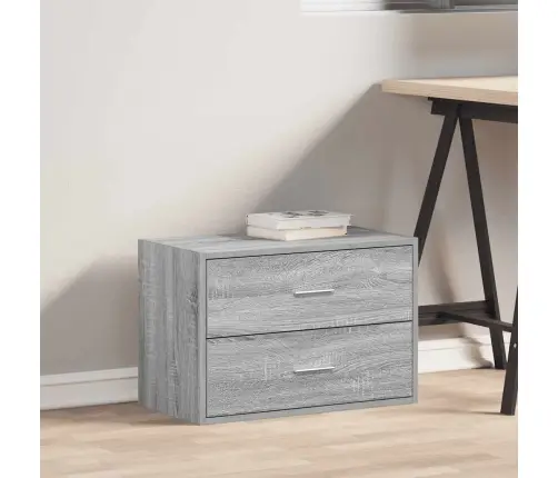 Skapis Ar 2 Atvilktnēm, Pelēks, 60X31X40 Cm, Inženierijas Koks Vidaxl