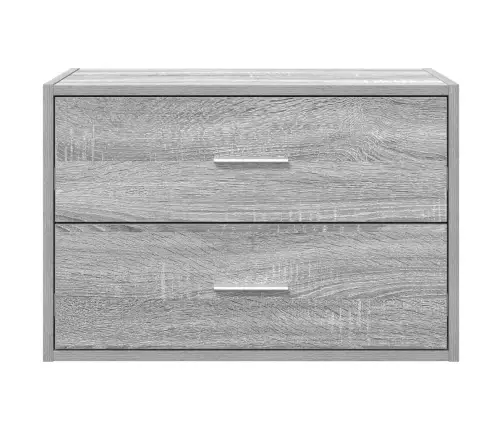 Skapis Ar 2 Atvilktnēm, Pelēks, 60X31X40 Cm, Inženierijas Koks Vidaxl