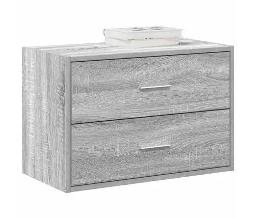 Skapis Ar 2 Atvilktnēm, Pelēks, 60X31X40 Cm, Inženierijas Koks Vidaxl