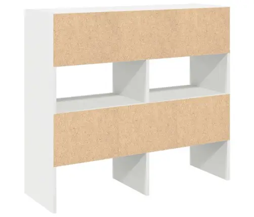 Apavu Plaukti 2 Gab Sakraujami Balti 89,5X30X40 Cm Vidaxl