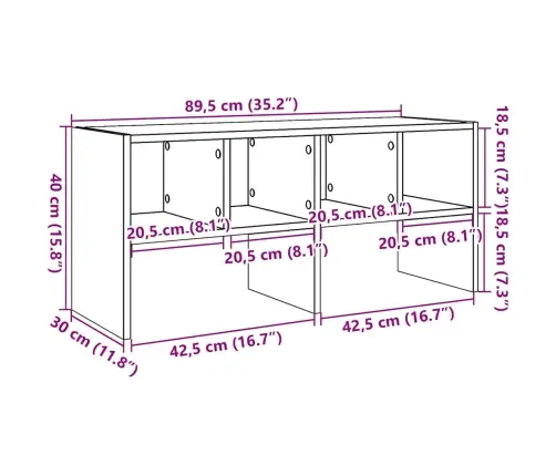 Apavu Skapis Saliekamas Ozola Krāsā 89,5X30X40 Cm Vidaxl