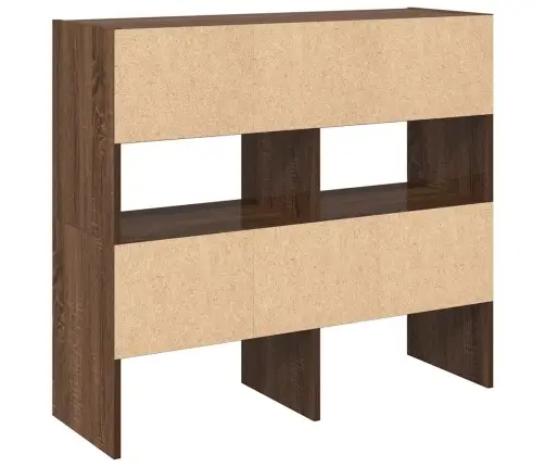 Apavu Plaukti 2 Gab Sakraujami Brūna Ozolkoka 89,5X30X40 Cm Vidaxl