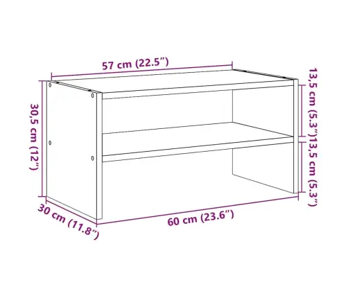 Kingariiul Virnastatav Valge 60X30X30,5 Cm