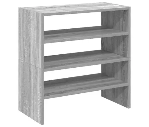 Apavu Plaukti 2 Gab Sakraujami Pelēka Ozola 60X30X30,5 Cm Vidaxl