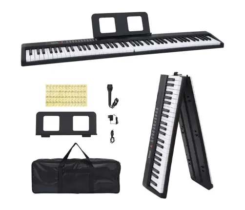 88 Keys Klavieru Elektriskā Klaviatūra Ar Mūzikas Statīvu Vidaxl