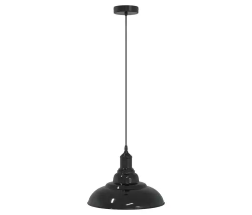 Piekaramā Lampa, Regulējams Augstums E27 Spīdums Melns Ø 31 Cm Vidaxl
