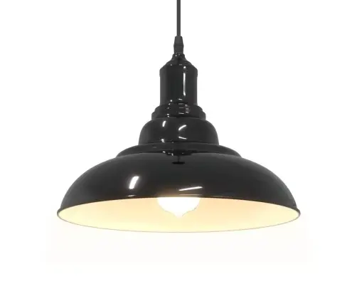 Piekaramā Lampa, Regulējams Augstums E27 Spīdums Melns Ø 31 Cm Vidaxl