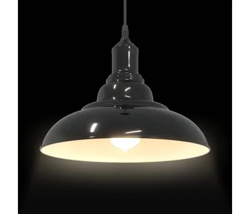 Piekaramā Lampa, Regulējams Augstums E27 Spīdums Melns Ø 31 Cm Vidaxl