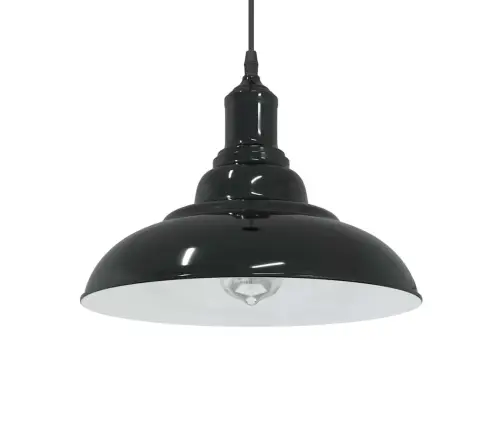 Piekaramā Lampa, Regulējams Augstums E27 Spīdums Melns Ø 31 Cm Vidaxl