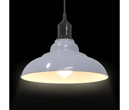 Rippvalgusti Kõrgus Reguleeritav E27 Läikega Hall Ø 31Cm Metall