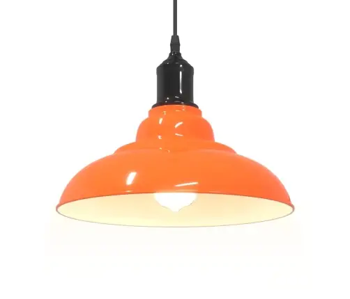 Piekaramā Lampa Regulējams Augstums E27 Gloss Orange Ø 31 Cm Vidaxl