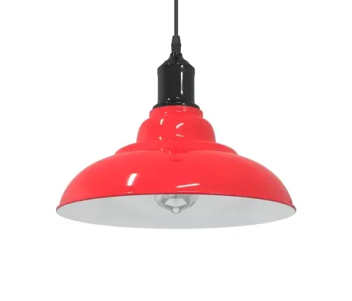 Piekaramā Lampa, Regulējams Augstums E27 Spīdīgs Sarkans Ø 31Cm Vidaxl