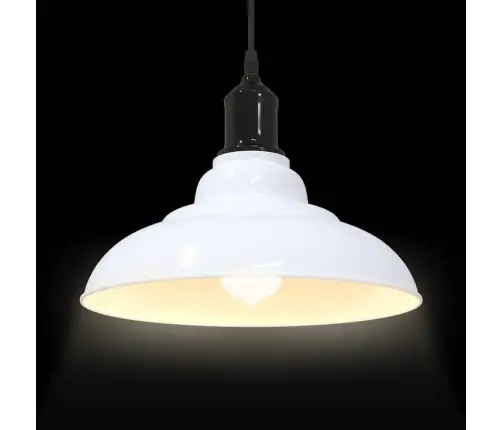 Piekarināmās Lampas Augstums Regulējams E27 Spīdīgs Balts Ø31Cm Vidaxl