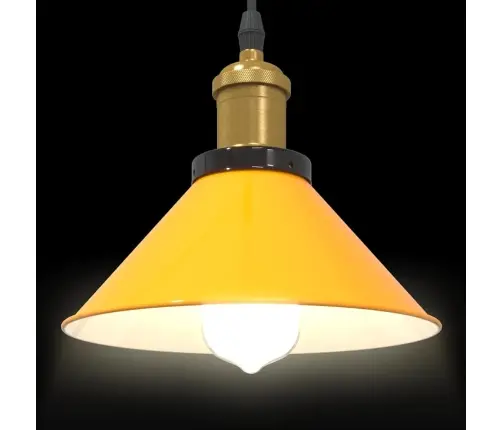 Rippvalgusti Kõrgus Reguleeritav E27 Läikega Kollane Ø 22 Cm