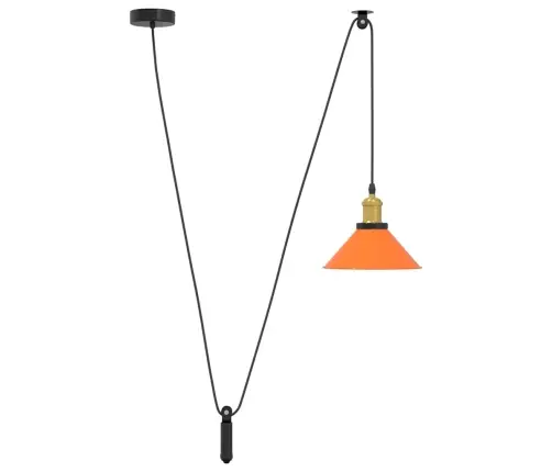 Rippvalgusti Kõrgus Reguleeritav E27 Läikega Oranž Ø 22 Cm