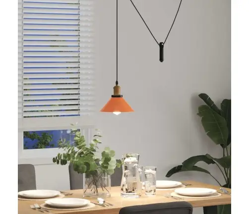 Rippvalgusti Kõrgus Reguleeritav E27 Läikega Oranž Ø 22 Cm