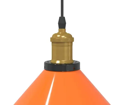 Rippvalgusti Kõrgus Reguleeritav E27 Läikega Oranž Ø 22 Cm