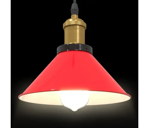 Rippvalgusti Kõrgus Reguleeritav E27 Läikiv Punane Ø 22 Cm