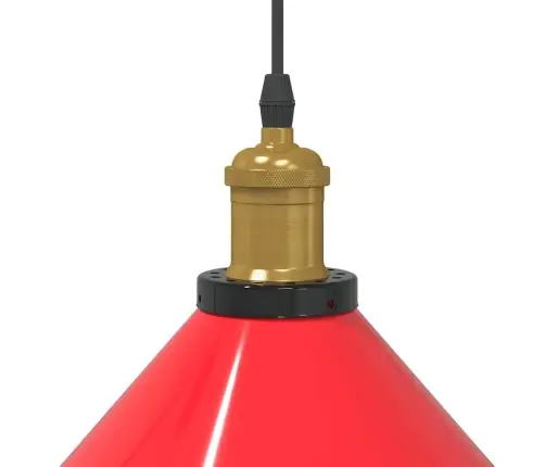 Rippvalgusti Kõrgus Reguleeritav E27 Läikiv Punane Ø 22 Cm