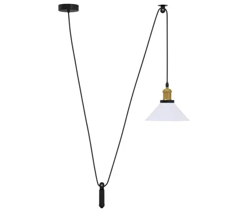 Piekaramā Lampa Regulējams Augstums E27 Gloss White Ø 22 Cm Vidaxl