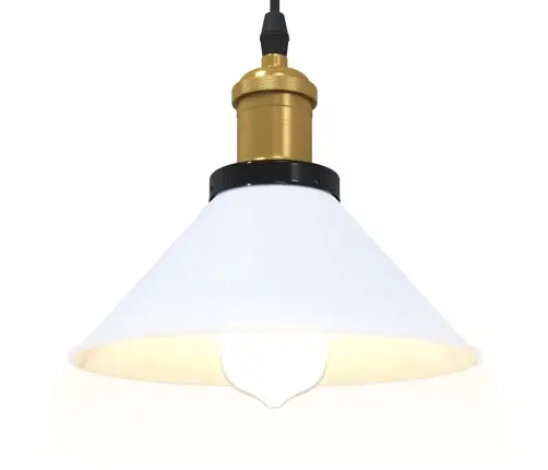 Piekaramā Lampa Regulējams Augstums E27 Gloss White Ø 22 Cm Vidaxl