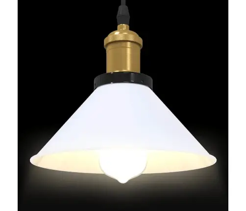 Piekaramā Lampa Regulējams Augstums E27 Gloss White Ø 22 Cm Vidaxl