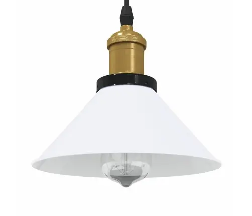Piekaramā Lampa Regulējams Augstums E27 Gloss White Ø 22 Cm Vidaxl
