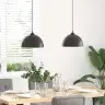 Piekaramās Lampas 2 Gab. Regulējams Augstums E27 Melns Ø 30 Cm Vidaxl