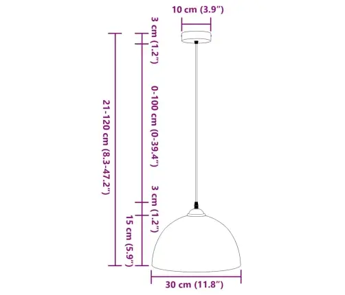 Piekaramās Lampas 2 Gab. Regulējams Augstums E27 Melns Ø 30 Cm Vidaxl