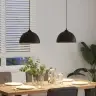 Piekaramās Lampas 2 Gab. Regulējams Augstums E27 Melns Ø 30 Cm Vidaxl