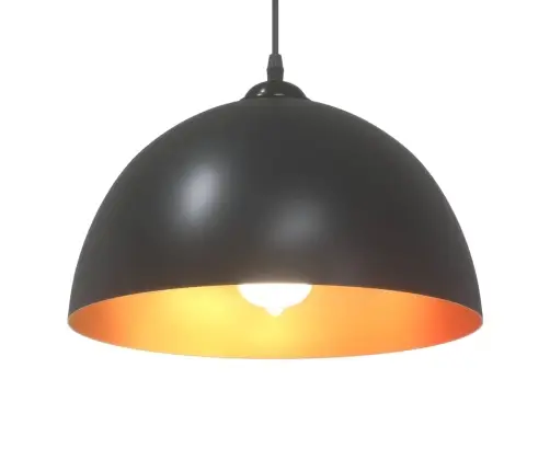 Piekaramās Lampas 2 Gab. Regulējams Augstums E27 Melns Ø 30 Cm Vidaxl