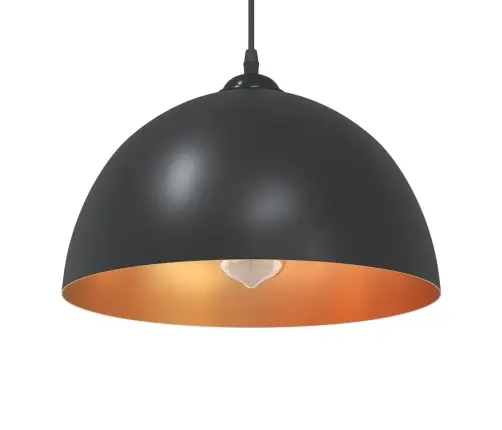 Piekaramās Lampas 2 Gab. Regulējams Augstums E27 Melns Ø 30 Cm Vidaxl