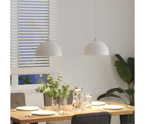 Piekaramās Lampas 2 Gab. Regulējams Augstums E27 Balts Ø 30 Cm Vidaxl