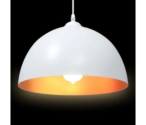 Piekaramās Lampas 2 Gab. Regulējams Augstums E27 Balts Ø 30 Cm Vidaxl