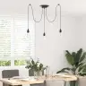 Piekarināma Lampa Ar 3 Lampu Turētājiem E27 Black Metal Vidaxl