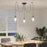 Piekarināma Lampa Ar 3 Lampu Turētājiem E27 Black Metal Vidaxl
