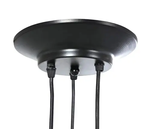 Piekarināma Lampa Ar 3 Lampu Turētājiem E27 Black Metal Vidaxl